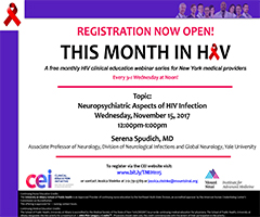 November This Month in HIV: Neuropsychiatric Aspects of HIV Infection
